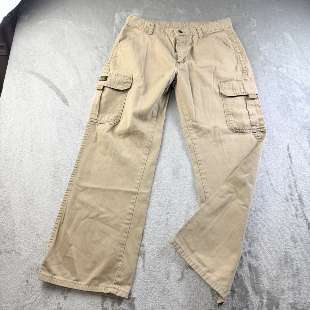 Wrangler Boys Cargo Pants Kids Boys 16 Husky Khaki Tan Cotton 9CGHWDZ